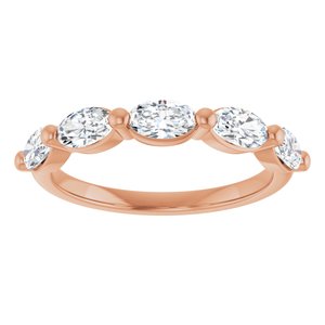 14K Rose Gold 1 1/4 CTW Natural Diamond Annniversary Band