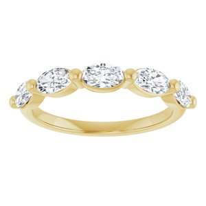 10K Yellow Gold 9/10 CTW Lab-Grown Diamond Anniversary Band