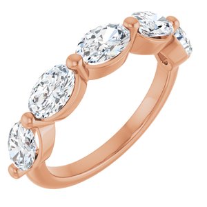 10K Rose Gold 2 CTW Lab-Grown Diamond Anniversary Band