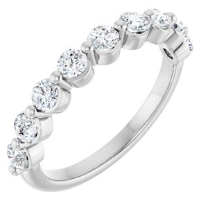 10K White Gold 5/8 CTW Lab-Grown Diamond Anniversary Band