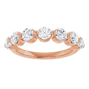 14K Rose Gold 1 3/8 CTW Lab-Grown Diamond Anniversary Band