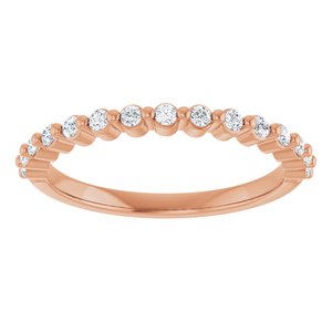 10K Rose Gold 1/5 CTW Lab-Grown Diamond Anniversary Band