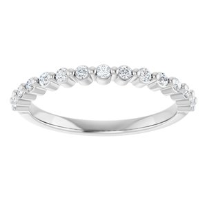 10K White Gold 1/5 CTW Lab-Grown Diamond Anniversary Band
