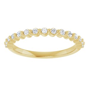10K Yellow Gold 1/5 CTW Lab-Grown Diamond Anniversary Band