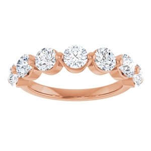 14K Rose Gold 1 3/4 CTW Natural Diamond Anniversary Band