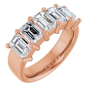 14K Rose Gold 3 CTW Natural Diamond Annniversary Band