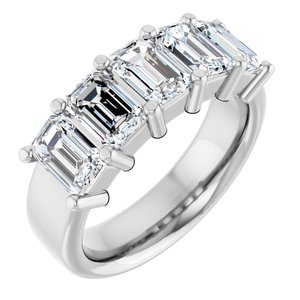 14K White Gold 3 CTW Natural Diamond Annniversary Band
