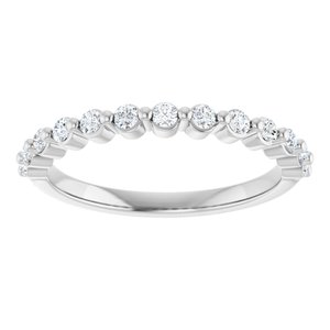 10K White Gold 1/4 CTW Lab-Grown Diamond Anniversary Band