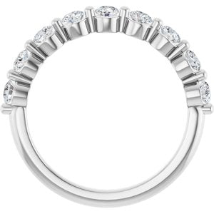 10K White Gold 5/8 CTW Lab-Grown Diamond Anniversary Band