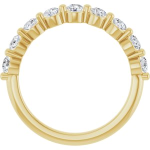 10K Yellow Gold 5/8 CTW Natural Diamond Anniversary Band