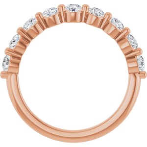 10K Rose Gold 5/8 CTW Lab-Grown Diamond Anniversary Band