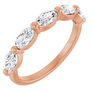 10K Rose Gold 1 1/3 CTW Natural Diamond Anniversary Band