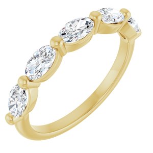 10K Yellow Gold 9/10 CTW Lab-Grown Diamond Anniversary Band