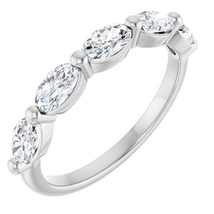 10K White Gold 1 1/3 CTW Natural Diamond Anniversary Band
