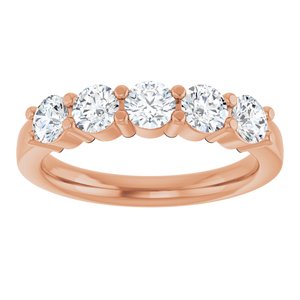 14K Rose Gold 1 CTW Lab-Grown Diamond Anniversary Band