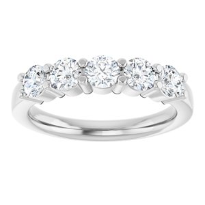14K White Gold 1 CTW Lab-Grown Diamond Anniversary Band