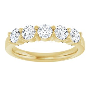14K Yellow Gold 1 CTW Lab-Grown Diamond Anniversary Band