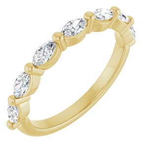 14K Yellow Gold 5/8 CTW Natural Diamond Anniversary Band