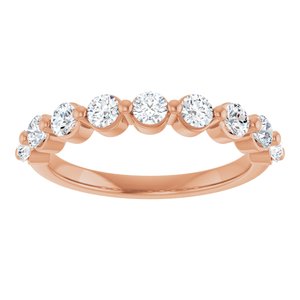 10K Rose Gold 5/8 CTW Lab-Grown Diamond Anniversary Band