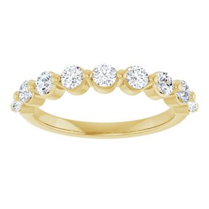 10K Yellow Gold 5/8 CTW Natural Diamond Anniversary Band
