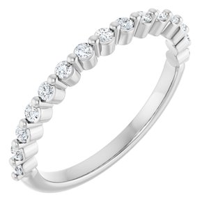 10K White Gold 1/5 CTW Lab-Grown Diamond Anniversary Band