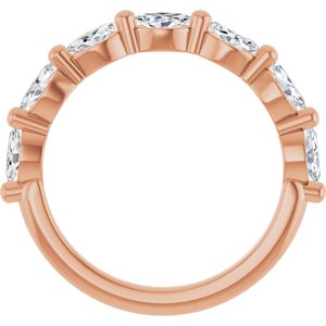 14K Rose Gold 9/10 CTW Natural Diamond Anniversary Band