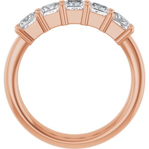 14K Rose Gold 1 1/4 CTW Lab-Grown Diamond Anniversary Band