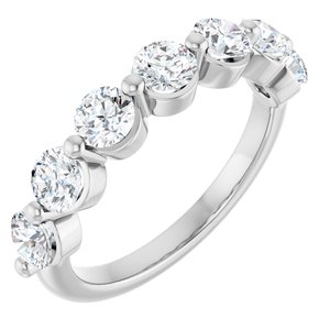 10K White Gold 1 1/2 CTW Natural Diamond Anniversary Band