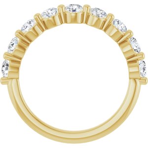 10K Yellow Gold 3/4 CTW Natural Diamond Anniversary Band