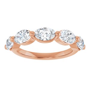 14K Rose Gold 1 7/8 CTW Natural Diamond Annniversary Band