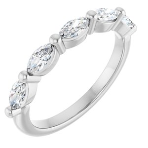14K White Gold 3/4 CTW Natural Diamond Anniversary Band