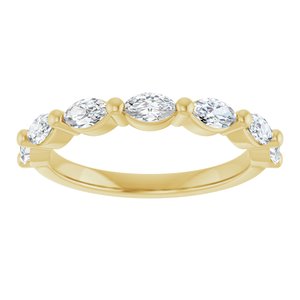 14K Yellow Gold 9/10 CTW Natural Diamond Anniversary Band