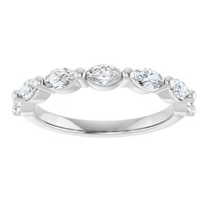 14K White Gold 9/10 CTW Natural Diamond Anniversary Band