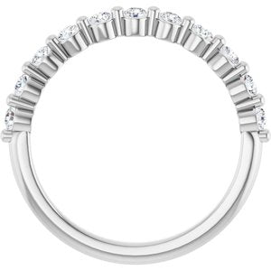 10K White Gold 1/3 CTW Natural Diamond Anniversary Band
