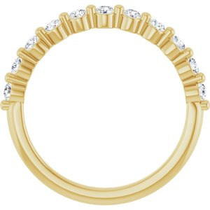 10K Yellow Gold 1/2 CTW Lab-Grown Diamond Anniversary Band