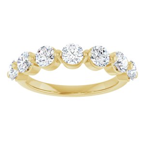 10K Yellow Gold 1 1/2 CTW Natural Diamond Anniversary Band