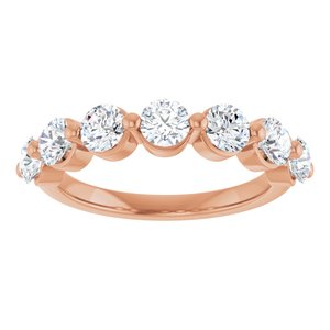 14K Rose Gold 1 1/2 CTW Lab-Grown Diamond Anniversary Band