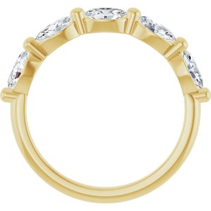 10K Yellow Gold 1 1/3 CTW Natural Diamond Anniversary Band