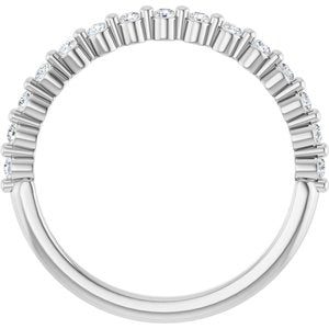 10K White Gold 1/5 CTW Lab-Grown Diamond Anniversary Band