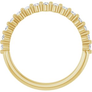 10K Yellow Gold 1/5 CTW Lab-Grown Diamond Anniversary Band