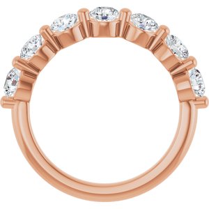 14K Rose Gold 1 3/8 CTW Lab-Grown Diamond Anniversary Band