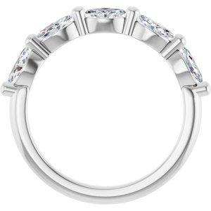 14K White Gold 3/4 CTW Natural Diamond Anniversary Band