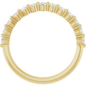 10K Yellow Gold 1/4 CTW Lab-Grown Diamond Anniversary Band