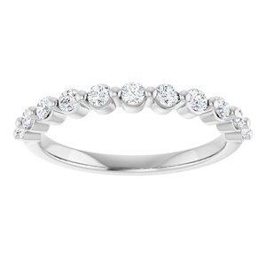 10K White Gold 1/3 CTW Natural Diamond Anniversary Band