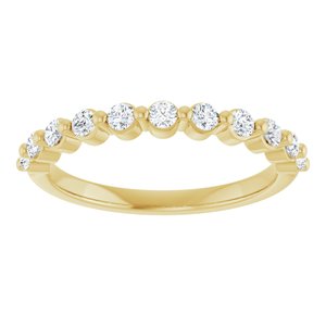 10K Yellow Gold 3/8 CTW Natural Diamond Anniversary Band