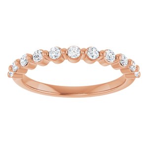 10K Rose Gold 1/2 CTW Lab-Grown Diamond Anniversary Band