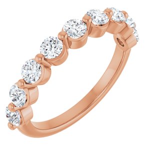 10K Rose Gold 3/4 CTW Natural Diamond Anniversary Band
