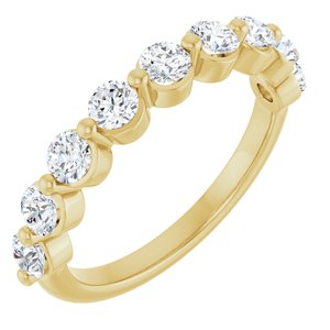 10K Yellow Gold 3/4 CTW Natural Diamond Anniversary Band