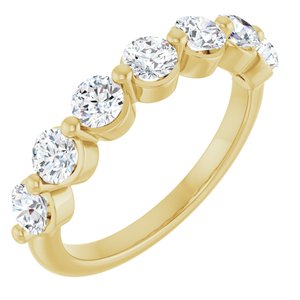 10K Yellow Gold 1 CTW Natural Diamond Anniversary Band