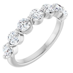 Platinum 1 1/8 CTW Lab-Grown Diamond Anniversary Band